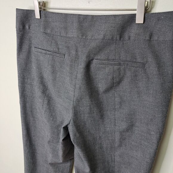 Ann Taylor Loft Marisa Pants Womens 12 Trouser Gray Flat Front Straight Leg - Picture 5 of 11
